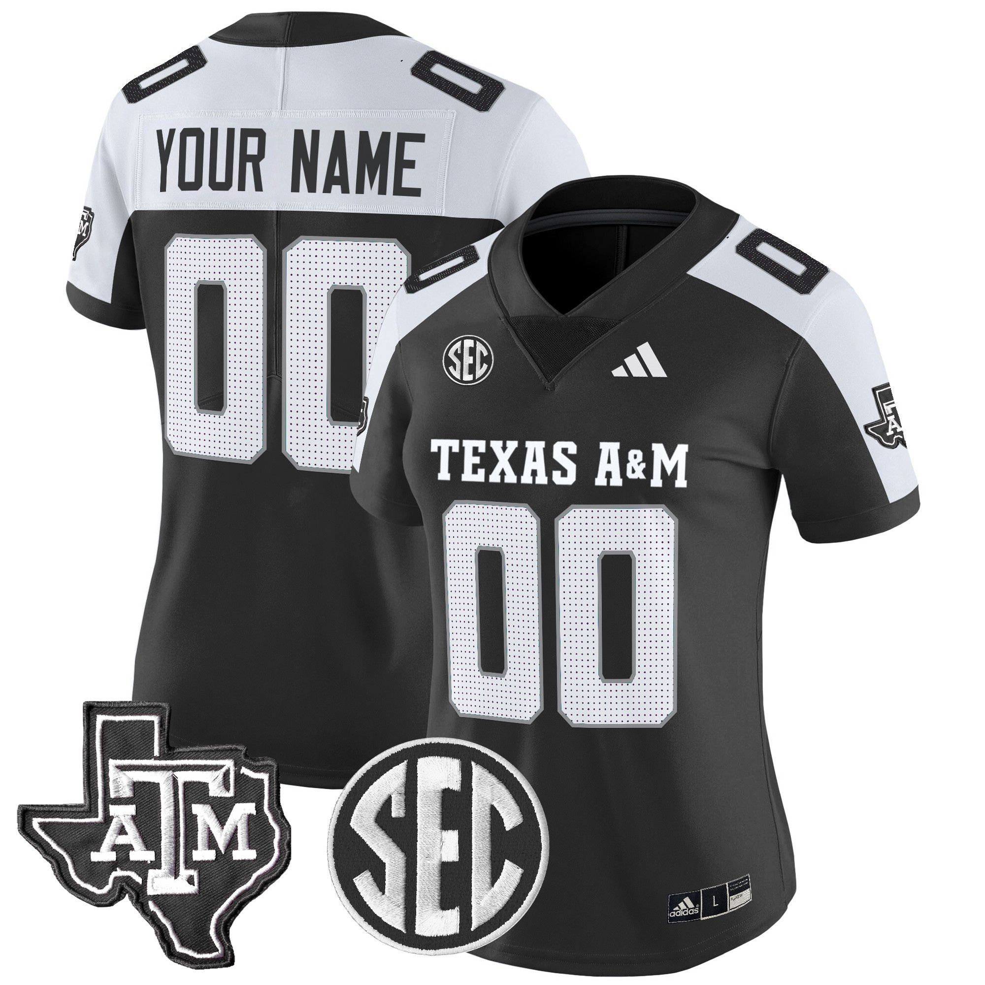 Women Texas A&M Aggies Black 2024 Vapor Limited Custom NCAA Jersey